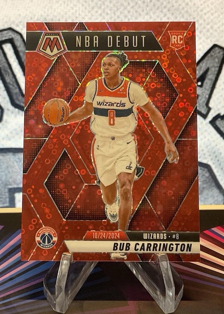 2024-25 Panini Mosaic NBA Debut Bub Carrington #259 Fast Break Red /99 RC