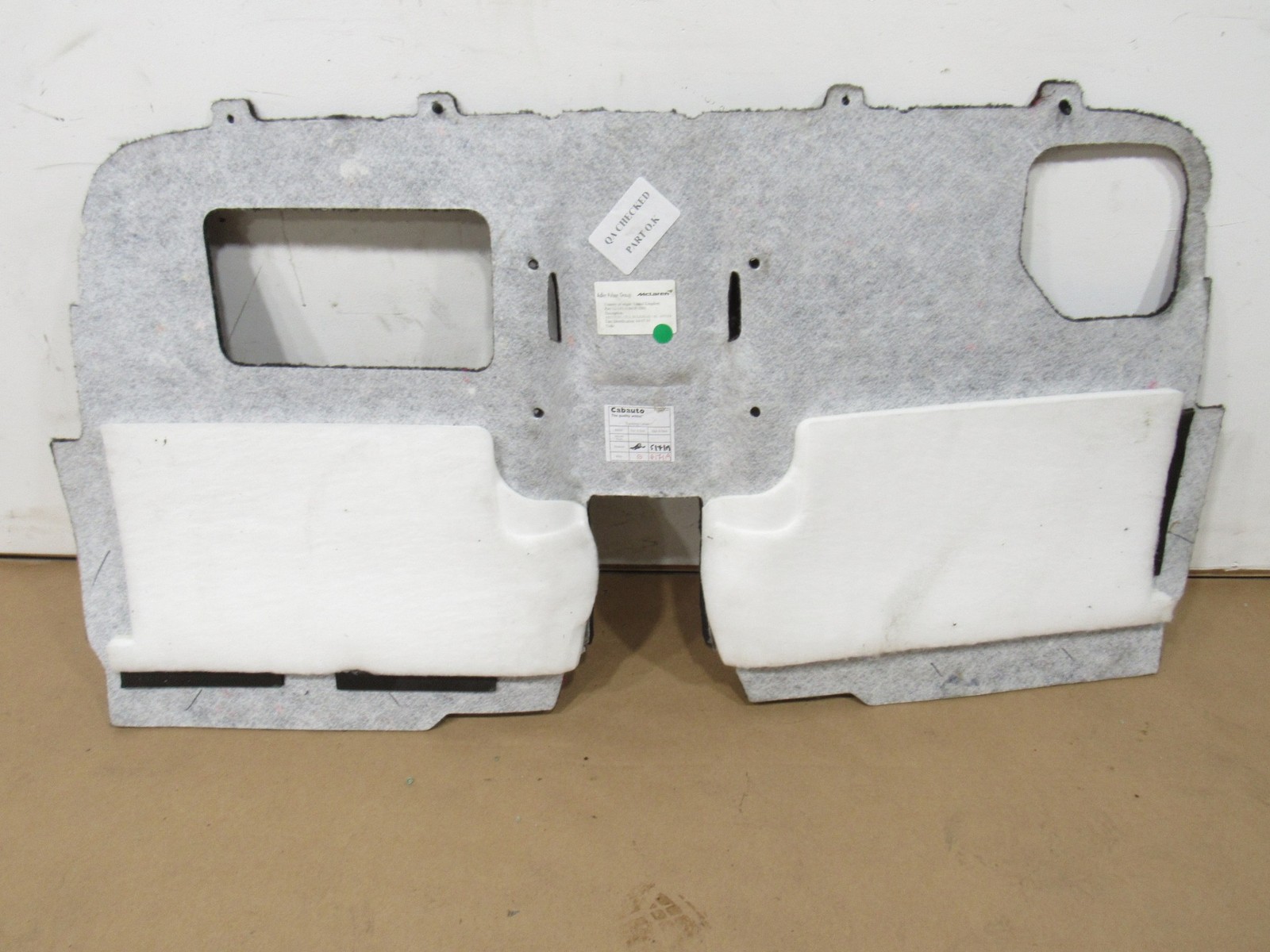 17-20 Mclaren 720S 720 2020 Spider Rear Bulkhead Cover Panel Trim Carpet #3