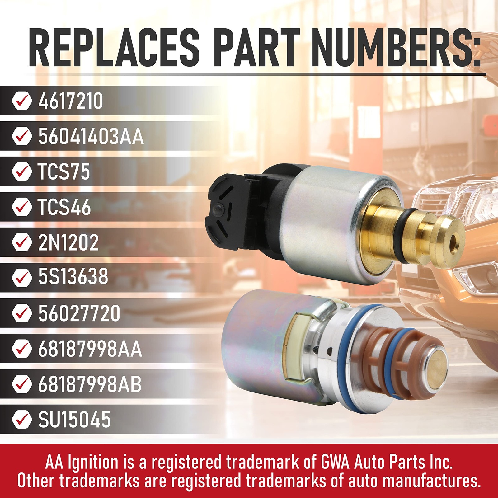 Transmission Pressure Sensor and Governor Pressure Solenoid Kit - Replaces 46...