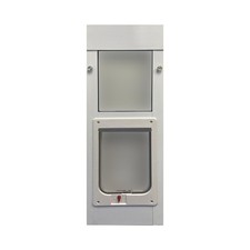 Ideal Pet Products Aluminum Vertical Sash Window Pet Door, Adjustable Sizes t...