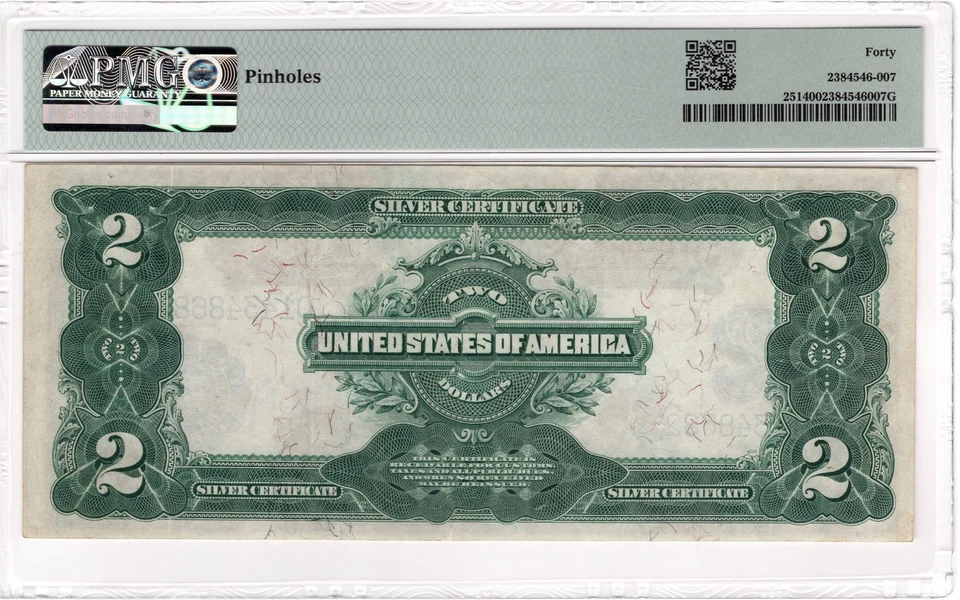 $2 1899 Silver Certificate Large Size Fr#251 PMG XF40 - Image 2 of 2