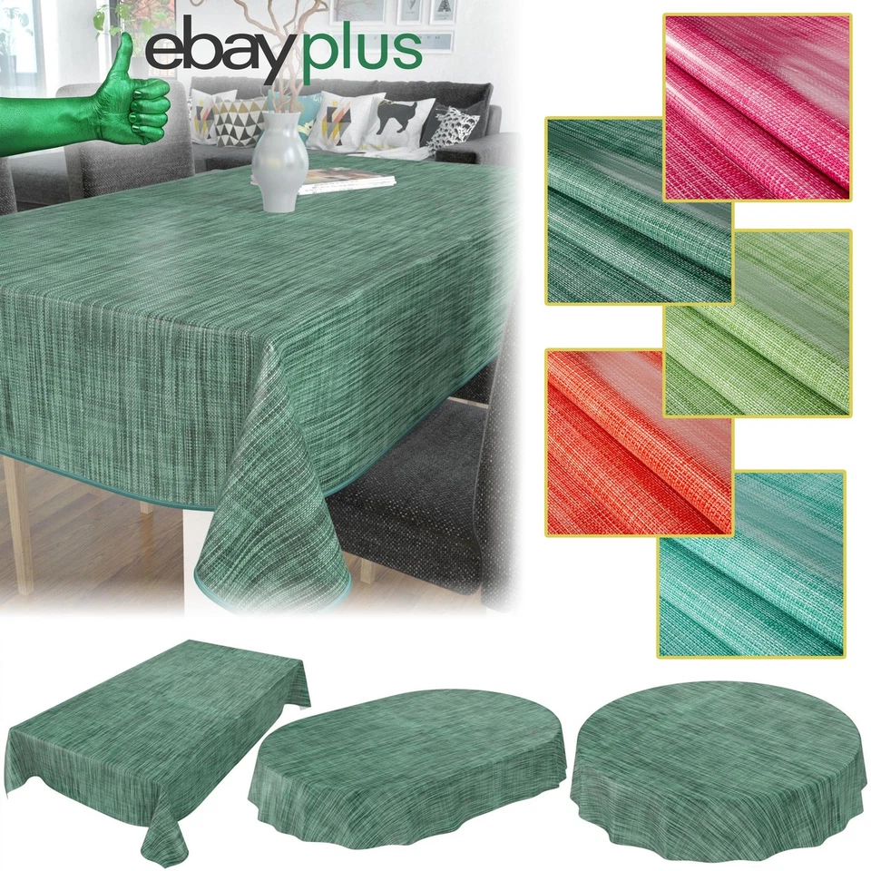 Wachstuch Tischdecke Wachstischdecke abwaschbar Leinenoptik Textiloptik BW1 ANRO - Bild 3 von 4