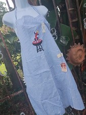 1970's vintage Striped white chef's apron USA New old stock