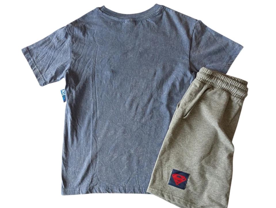 Conjunto de camiseta y pantalones cortos gráficos Superman DC Comics para dormir niños talla L (10-12) nuevo con etiquetas grandes Foto 3 de 4