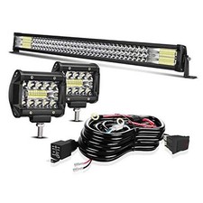 LED Light Bar 32 Inch 405W Triple Row Spot Flood Combo Offroad 32" Light Bar