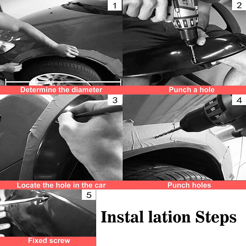 Fit Dodge Challenger Charger 4.5" Fender Flares Extra Wide Body Kit Wheel Arches Foto 2 de 4