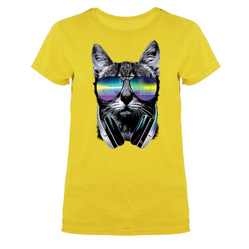 Camiseta para mujer DJ Gato Música Banda Animales Mascota Broma Divertida Humor Humor - Imagen 18 de 19