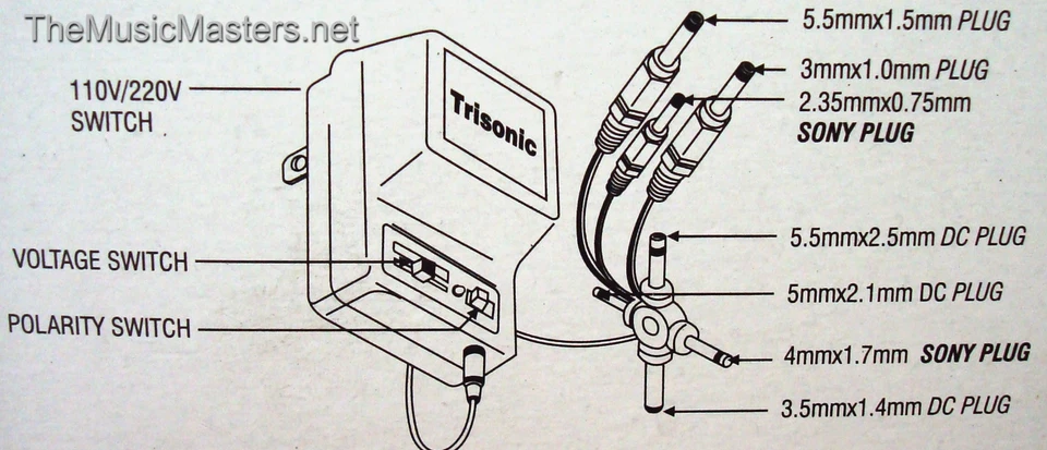 1000mA Universal AC to DC Power Supply Wall Plug Adapter 3V 4.5V 6V 7.5V 9V 12V - Image 4 of 4