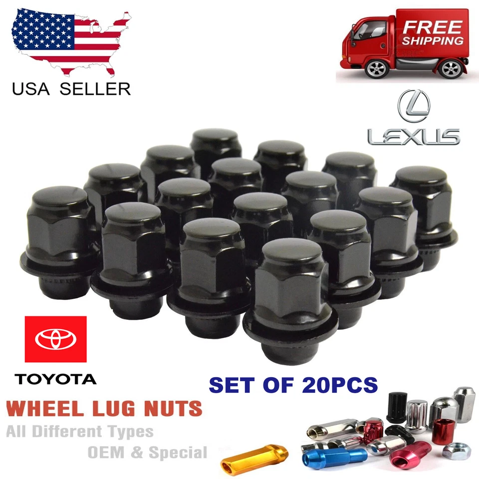 20 PIEZAS TUERCAS MAG OEM NEGRAS 12X1.5 [AJUSTE: TOYOTA]  Foto 4 de 4