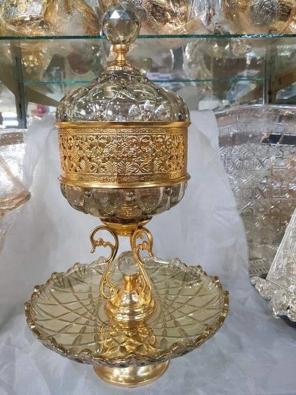 Quemador de incienso de cristal de latón marroquí, soporte Bakhoor hecho a mano, decoración del hogar Foto 3 de 4