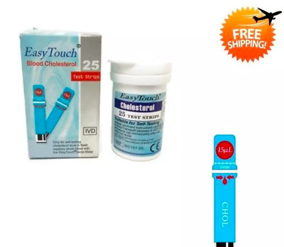 Convenient Cholesterol Test Strips by EasyTouch 10 Strips per Box, Exp. 12/2025