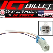 GM LS O2 Oxygen Sensor Square Male 2 Keyway Connector Plug Harness Pigtail