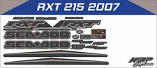 SEADOO RXT 215 2007 Graphics / Decal / Sticker Kit BLACK & GREY CUSTOM