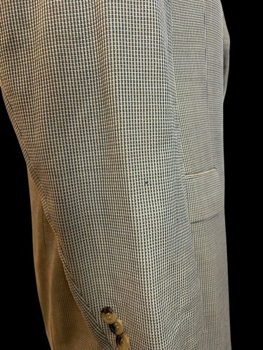 VTG Men’s Hugo Boss Loro Piana Blazer 46R Zelander Wool Silk Beige/Blue - Picture 11 of 20