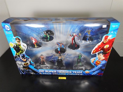 Monogram DC SUPER HEROES TEAM - 8 PACK DELUXE FIGURES 4'' Mini Figures Figurines
