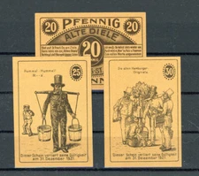 Hamburg 3 Scheine Notgeld / Alte Diele ..................................2/27445