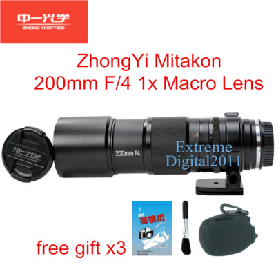 Zhongyi Mitakon APO 200mm F4 Macro 1x Lens for Pentax K P/K Mount K-1 SLR Camera