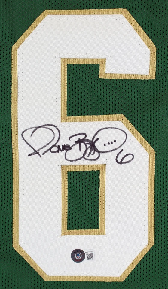 Camiseta Notre Dame Jerome Bettis Auténtica Firmada Verde Estilo Profesional BAS Testigo Foto 2 de 3
