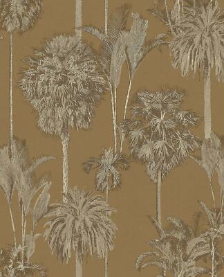 Eijffinger Tapete 317321 Oasis Ocher Palm Trees Fern Grasses Fleece Wallpaper