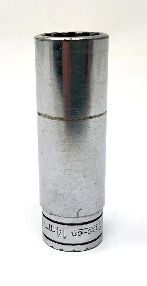 SNAP ON 3/8 IN DRIVE 12 POINT METRIC 14 MM FLANK DRIVE DEEP SOCKET SFM14 SF14M - Image 2 of 4