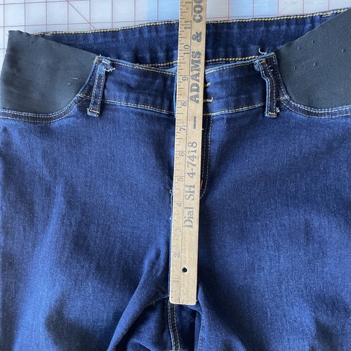 SHEIN Maternity Jeans Womens Medium Capri Denim Casual Pants Dark Wash - Picture 7 of 8