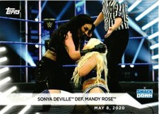 Sonya Deville vs. Mandy Rose 2017 Topps SmackDown Wrestling Card