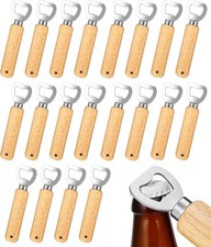 10-60x Flaschenöffner mit Holzgriff Set Kaps...