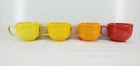 set 4 JUMBO soup MUG CUP sunflower daffodil poppy scarlet NEW FIESTA