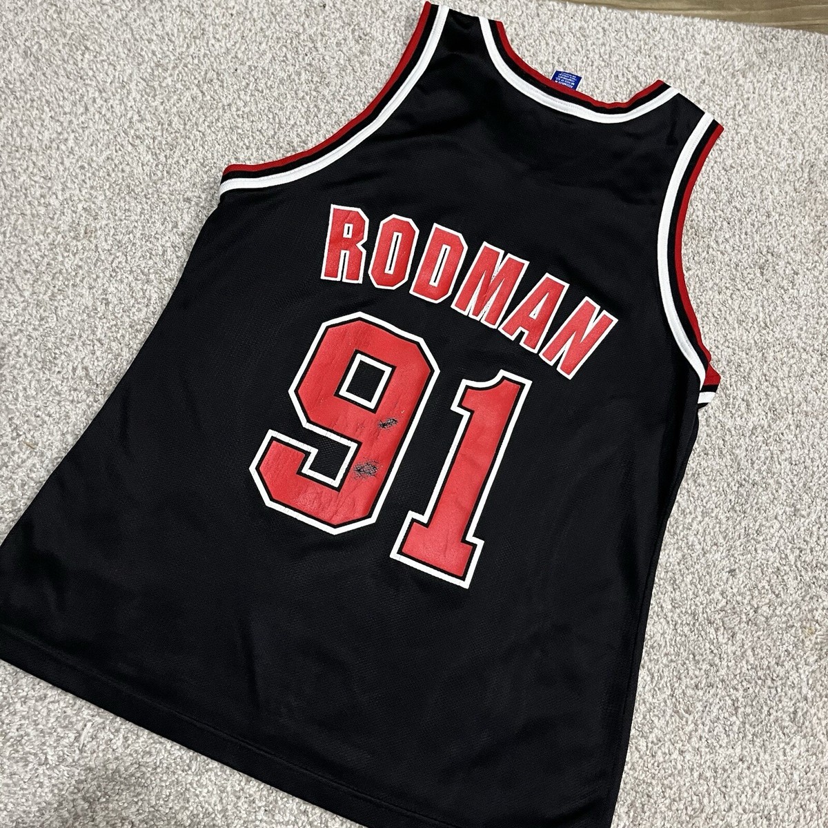 シカゴ・ブルズ 91番 ジャージ S Chicago Bulls Rodman #91 Men's Mitchell & Ness Swingman