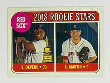 2018 Topps Heritage Rookie Stars Rafael Devers/Kyle Martin #189 Boston RC