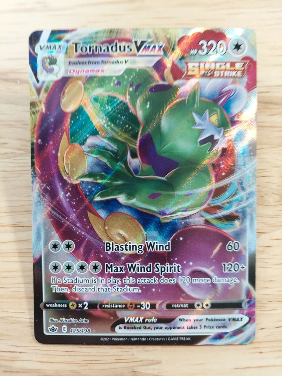 Tornadus Vmax 125/198 Chilling Reign NM Full Art Ultra Rare Pokemon Card |  eBay
