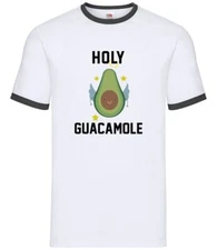 Holy Guacamole - Mens Ringer - Slang Spoof Vegan Vegetarian Food