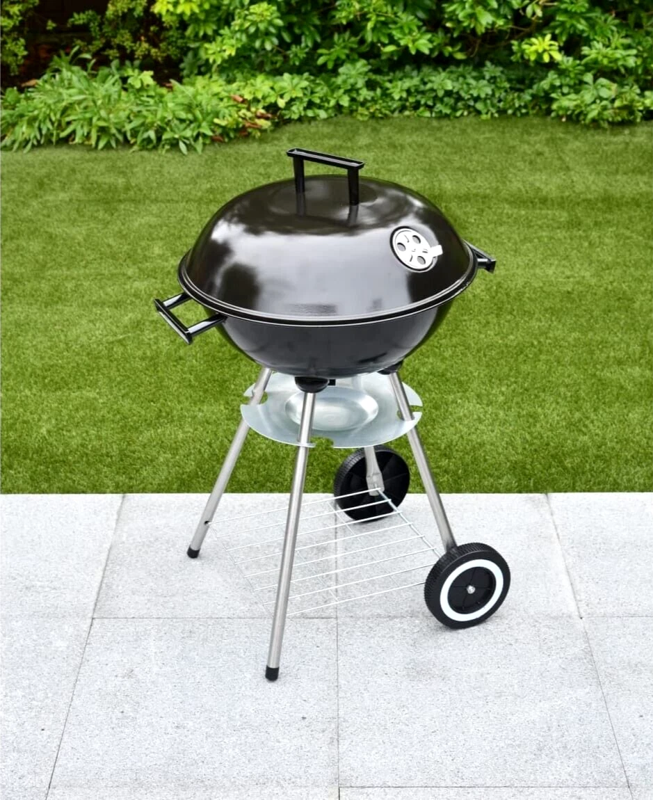 Portable Round Kettle Charcoal Grill BBQ Outdoor Heat Control Party BBQ Grill UK