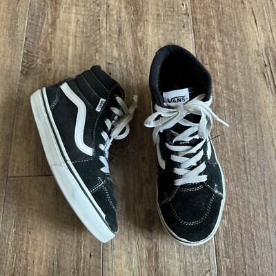 Vans SK8 Hi Black Suede High Top Sneakers Youth Size