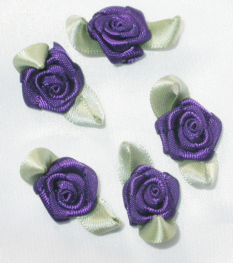 Polyester Satin Ribbon Roses 25 Pack - Lots of colors! USA STOCK ...