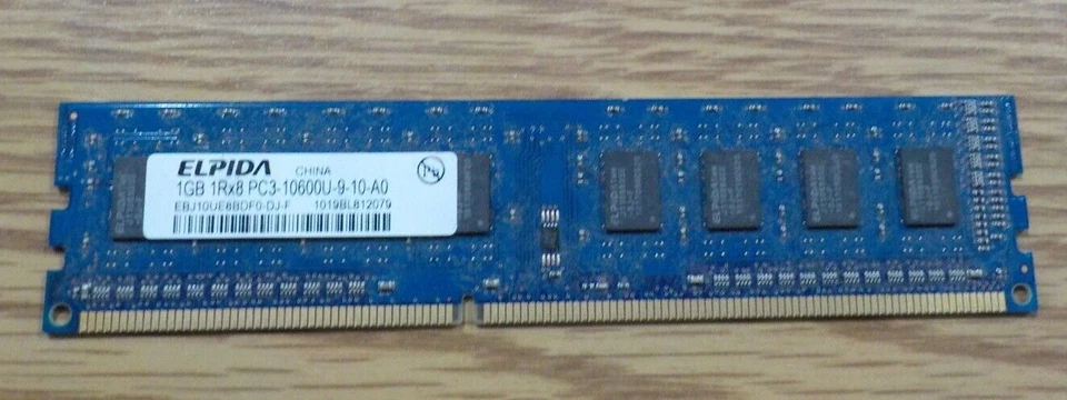 ELPIDA EBJ10UE8BDF0-DJ-F (1GB) 1Rx8 PC3-6400U-9-10-A0   (x6=6GB) - Image 2 of 4