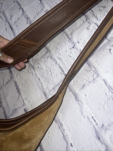 Borsa a tracolla UGG super lunga hobo marrone scamosciato imbracatura rara borsa hippie nuova con etichette - Foto 7 di 14