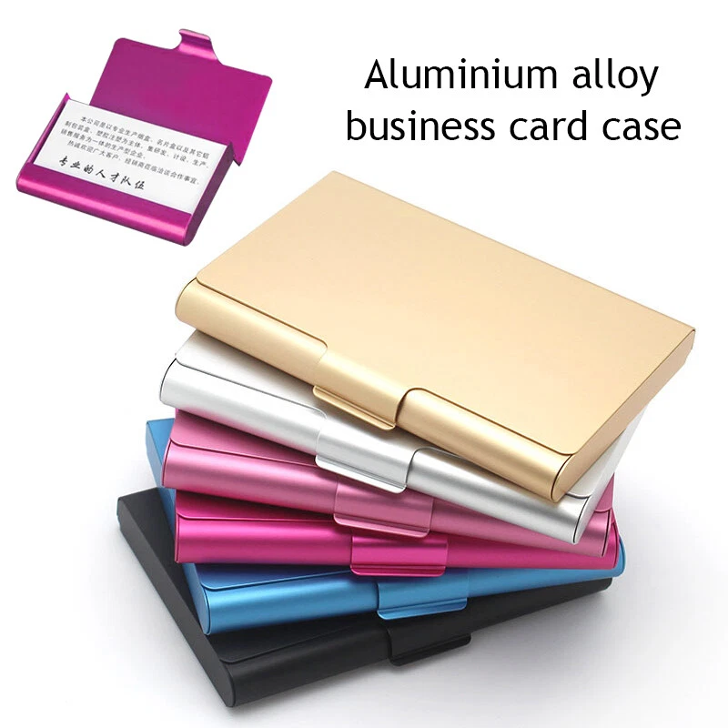 Solid Metal Business Card Holder Storage Package Case ID Credit Wallet  Pocket