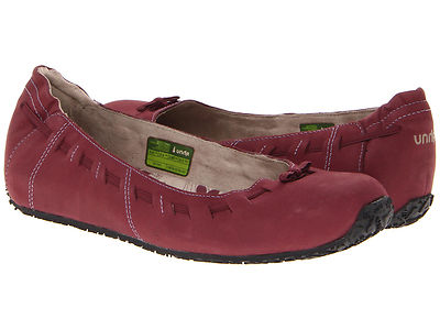 NEW Ahnu SHOES Ballet Flats Ladies 6 37 Maroon Leather $100 Retail