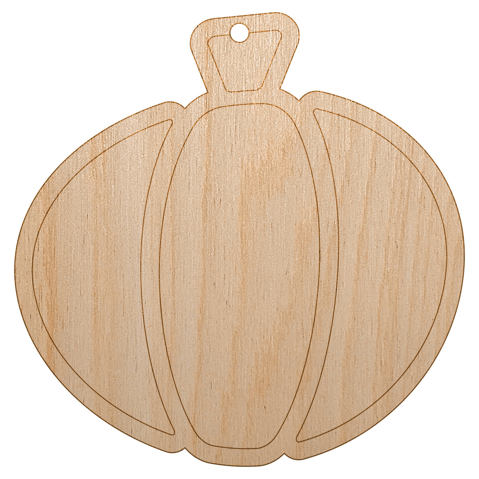 Cute Pumpkin Unfinished Craft Wood Holiday Christmas Tree DIY Ornament