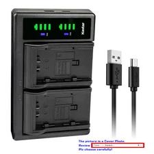 Kastar Battery LTD2 Charger for Panasonic CGR-DU07 CGA-DU07 & SDR-H200 SDR-H250