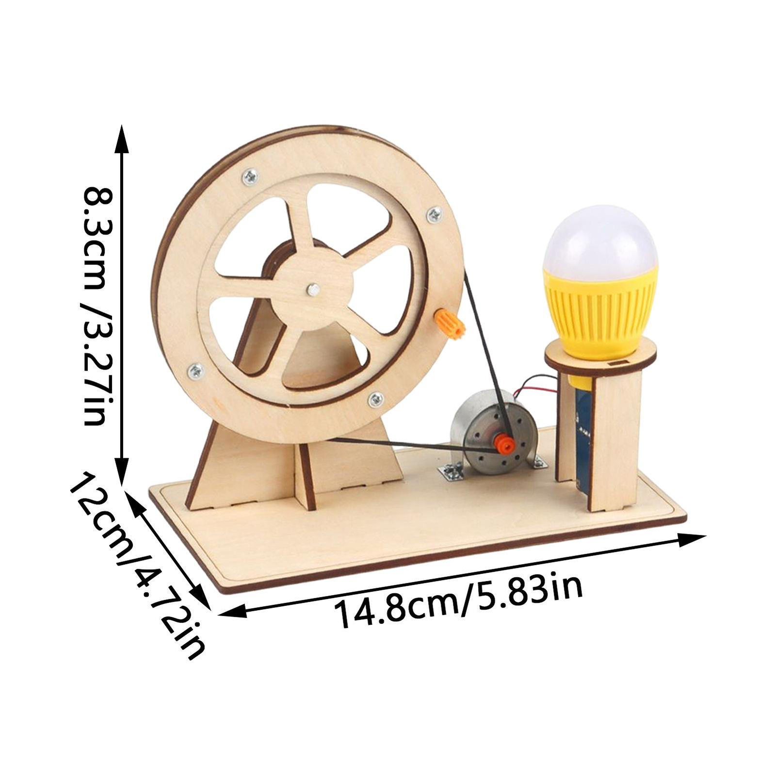 DIY Hand Generator Model Toy Kids Physics Electrical Experiment Kit