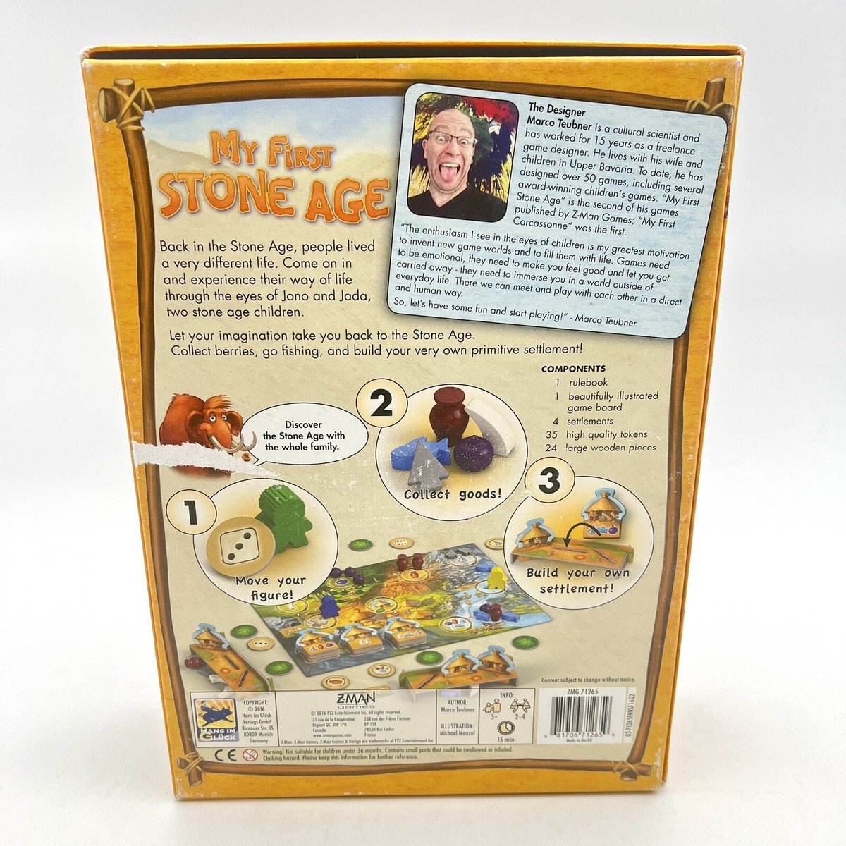 My First Stone Age Board Game Z-Man Games 100% Complete