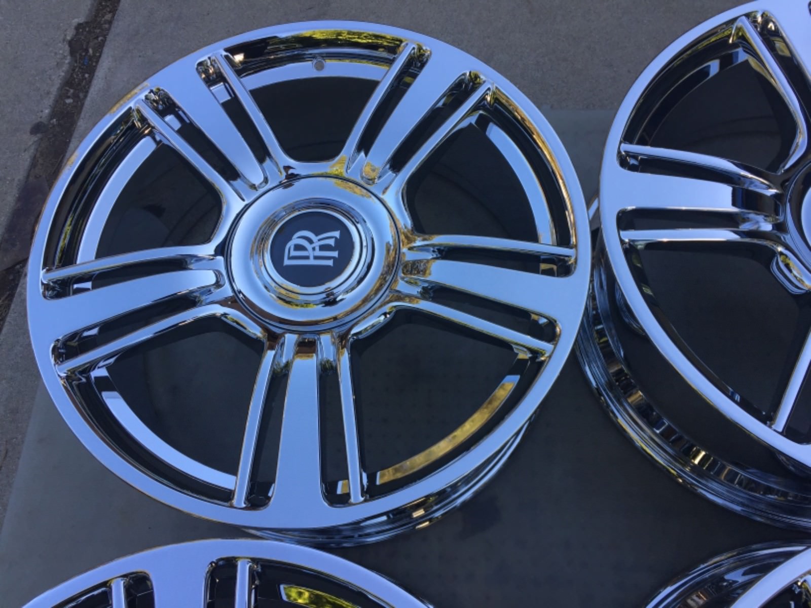 21 NEWLY CHROMED OEM FACTORY ROLLS ROYCE PHANTOM WRAITH GHOST DAWN WHEELS RIMS.