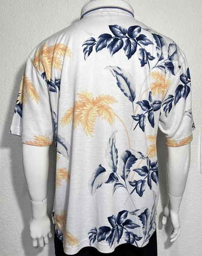 Vtg Ashworth Men Polo Golf Shirt Weather System Moisture Wicking Floral Y2K - Picture 3 of 11