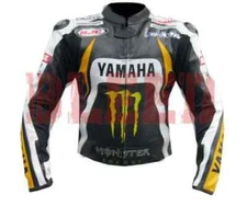 Yamaha Monster Energy Racing Jacket Motorbike Leather MotoGP Sports Riding Gear
