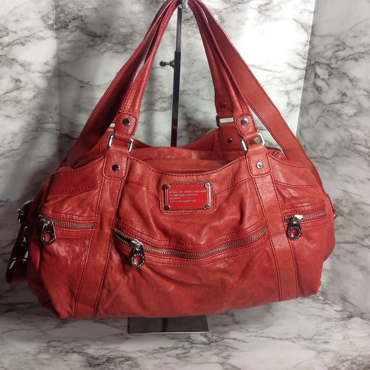 Marc Jacobs Strippy Zippy Groovee Satchel Bag | eBay