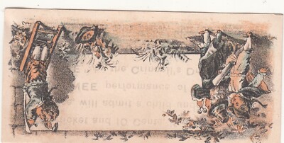 Grinnell's Dramatic Co MY WIFE Drama E Byron Dunshee Trick Donkey Card  c1880s