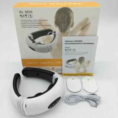 3D elektrisches Nackenmassagegerät magnetischer Impuls KL-5830 Elektrodenpflaster Therapie NEU UK