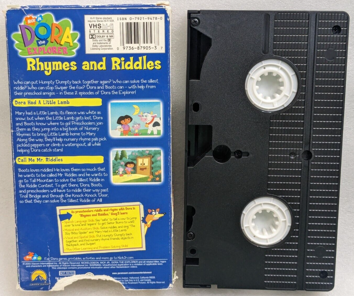 Dora The Explorer Rhymes and Riddles (VHS, 2003, Nick Jr
